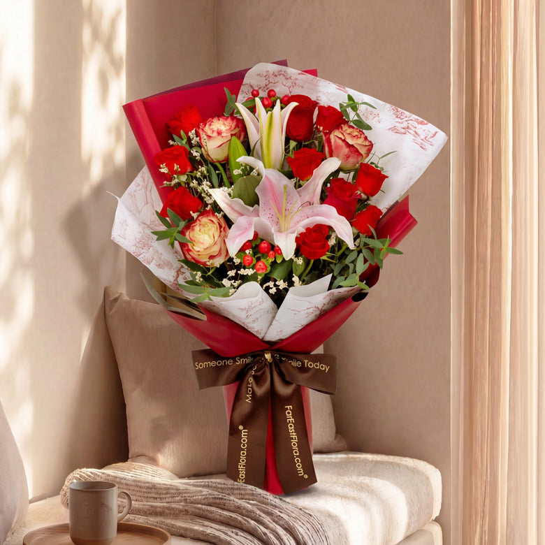Bordeaux Bloom - Flower Bouquet