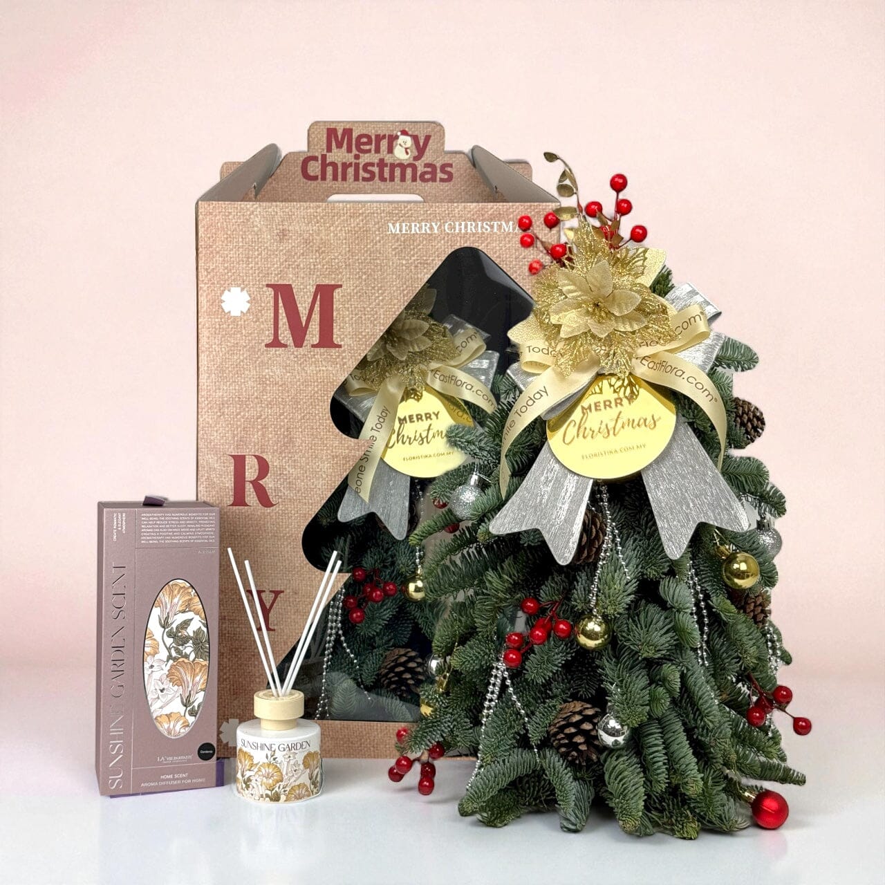 Mini Christmas Tree with Decoration (40cm) Reed Diffuser Gift Set