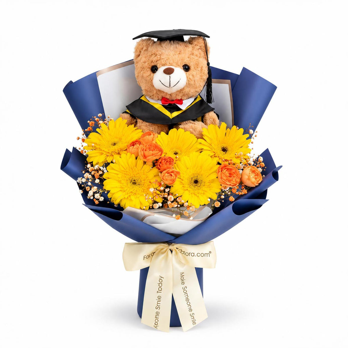 Golden Honours - Flower Bouquet & Plush