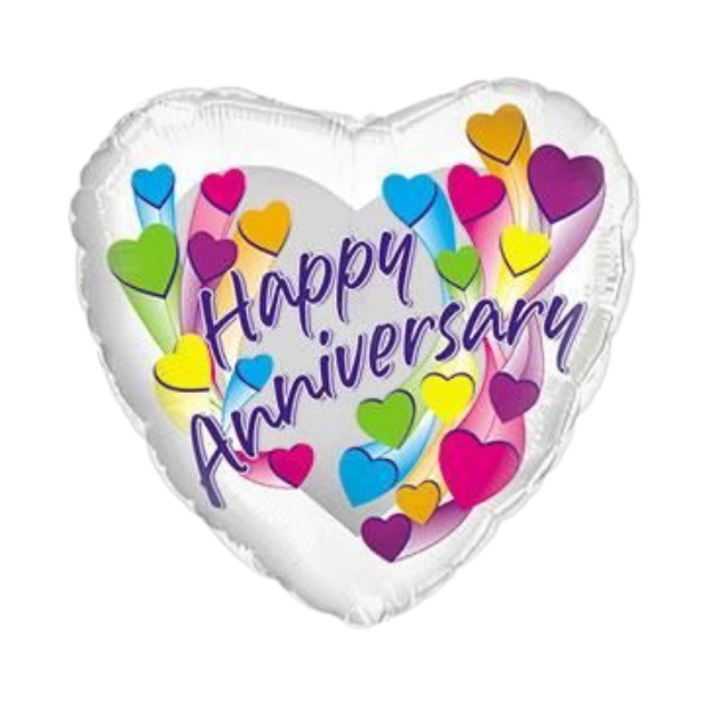 Balloon 18" - Happy Anniversary Colourful Love |  Far East Flora Malaysia