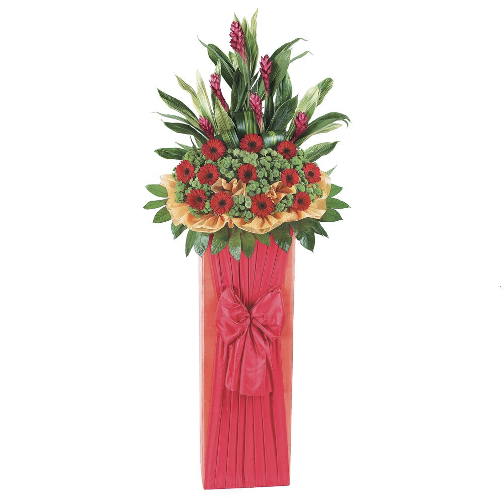 Congratulatory Flower Stand - Blooms of Prosperity