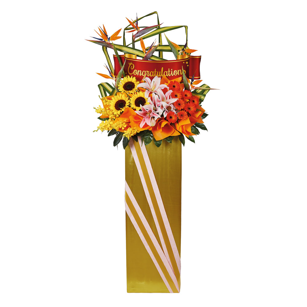 Congratulatory Flower Stand - Thriving Success | Far East Flora Malaysia