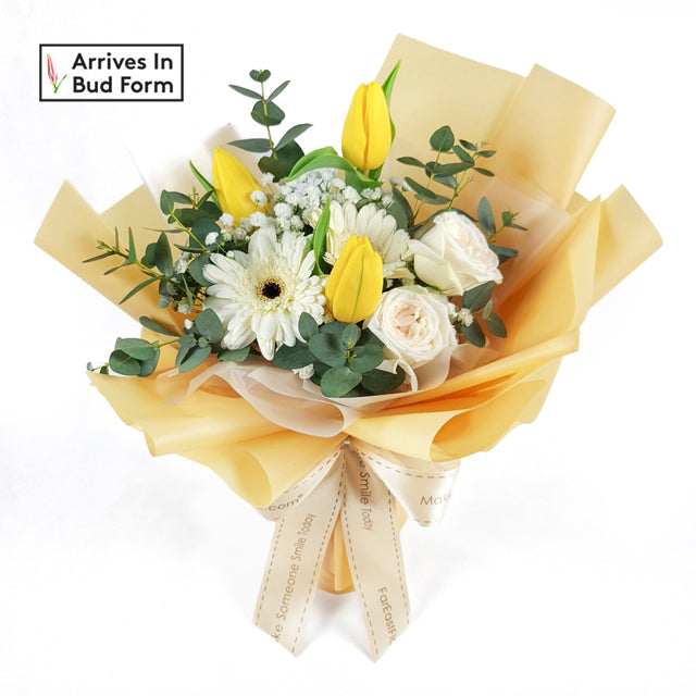 Cheerful Felicity – Yellow Tulip Bouquet