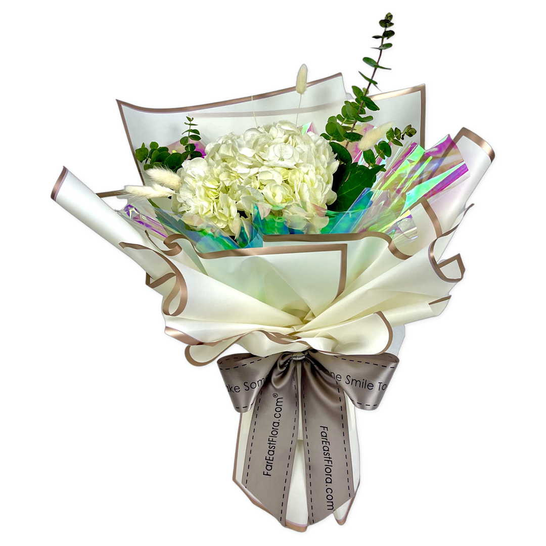 MYPD74 - Gentle Hues - White Hydrangea Flower Bouquet