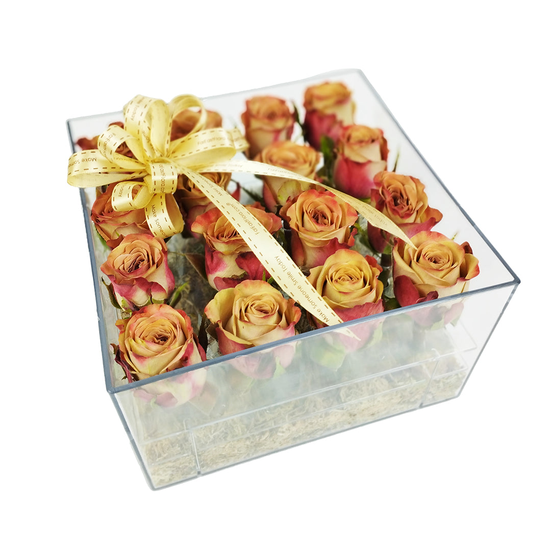 Minimalist 16 Rose Acrylic Box