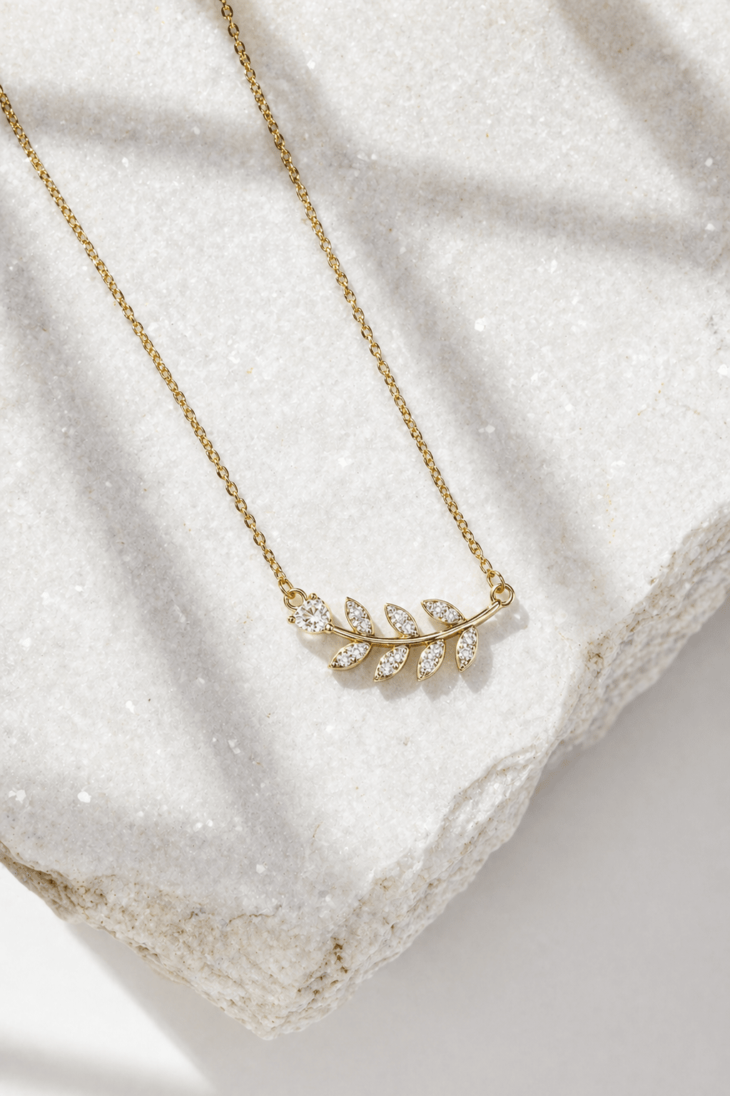 Celeste Leaf Necklace (18 - 20cm)