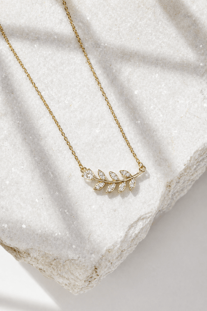 Celeste Leaf Necklace (18 - 20cm)