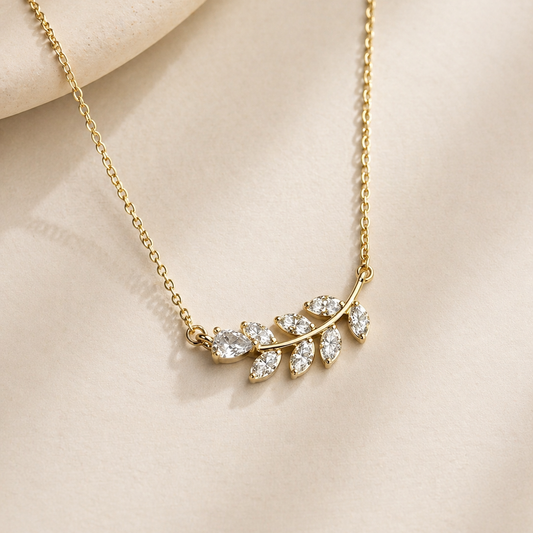 Celeste Leaf Necklace (18 - 20cm)