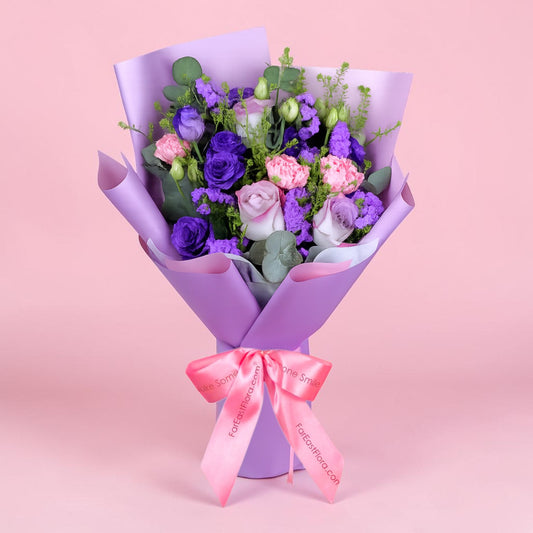 MD05 Cherished Grace - Rose & Eustoma Flower Bouquet