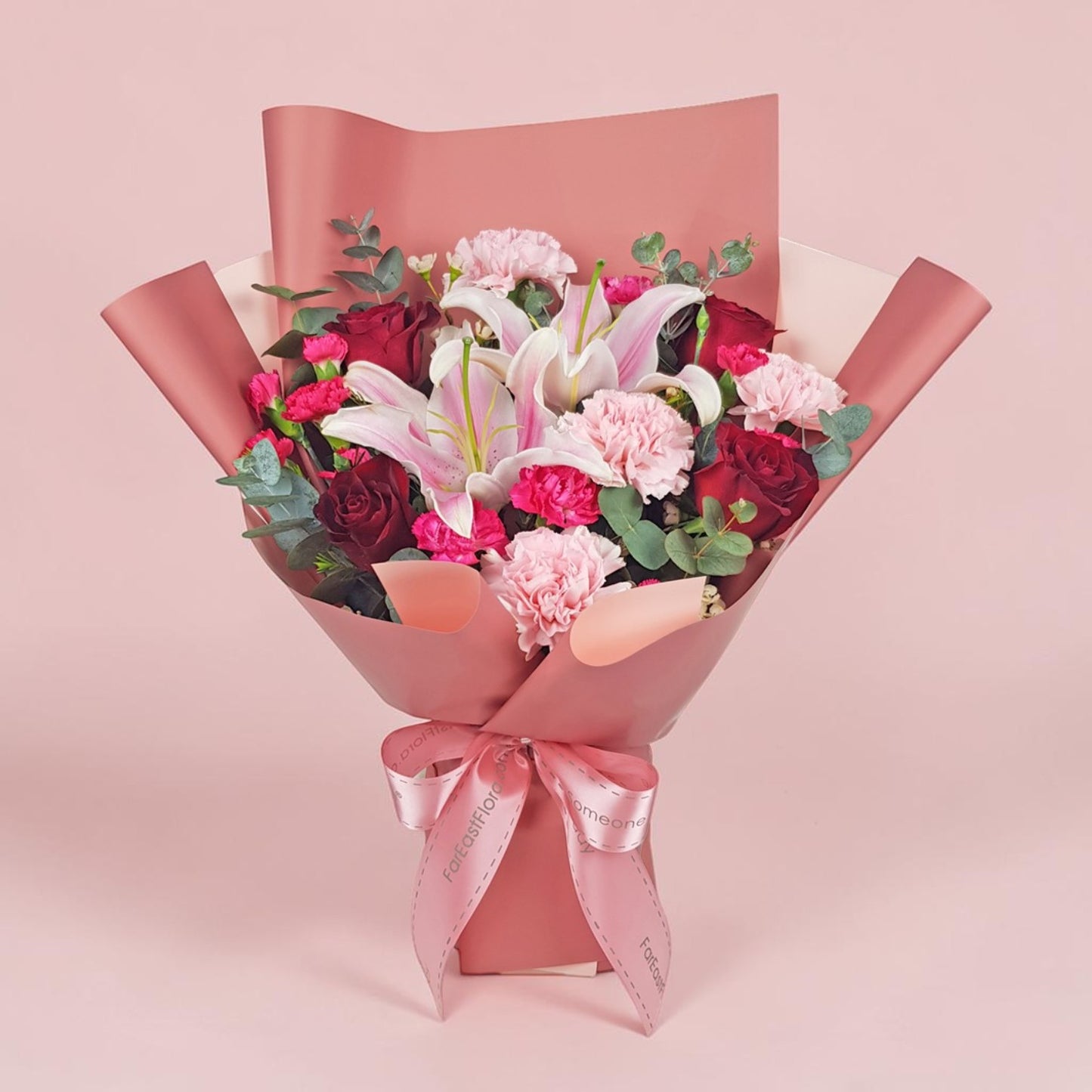 MD07 The Loving Kind - Lily, Carnation & Rose Flower Bouquet
