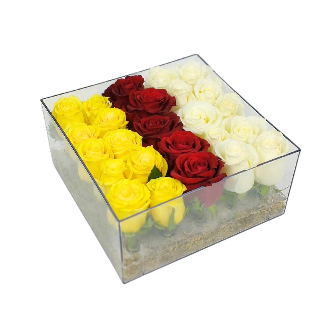 Minimalist 25 Rose Acrylic Box