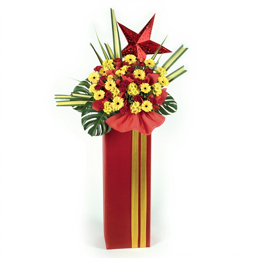 Congratulatory Flower Stand - Star Achievements