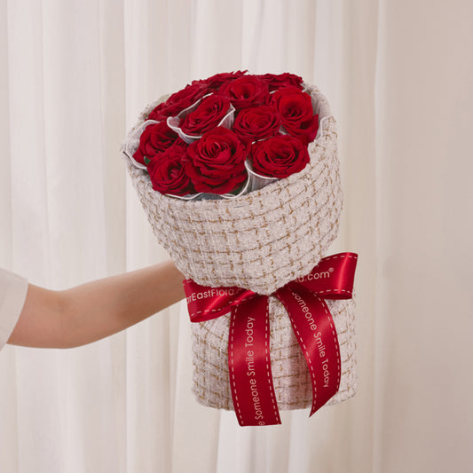 MYPG08 - Classy Tweed (Red/White) – Flower Bouquet