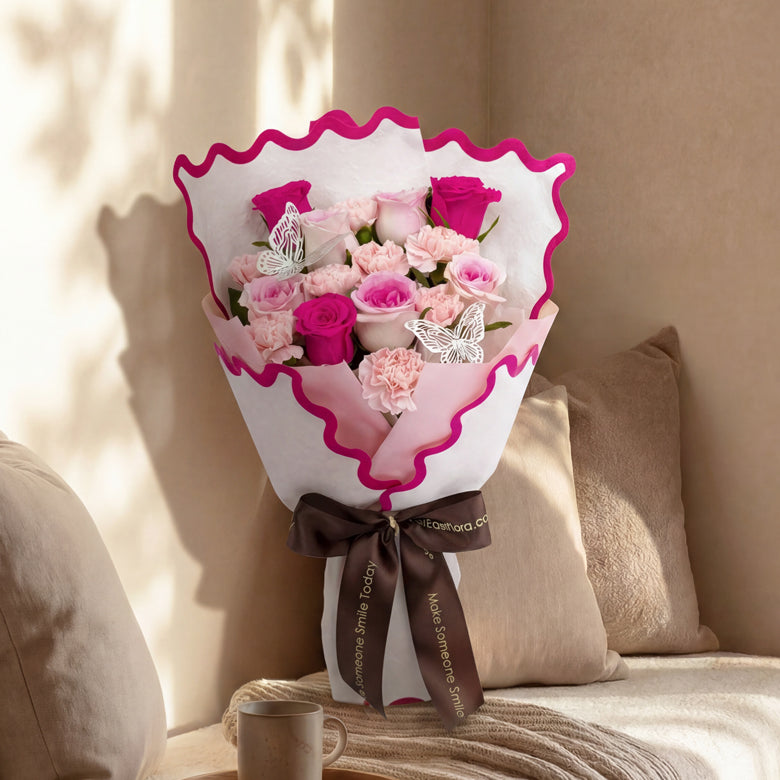 Fluttering Blush - Flower Bouquet