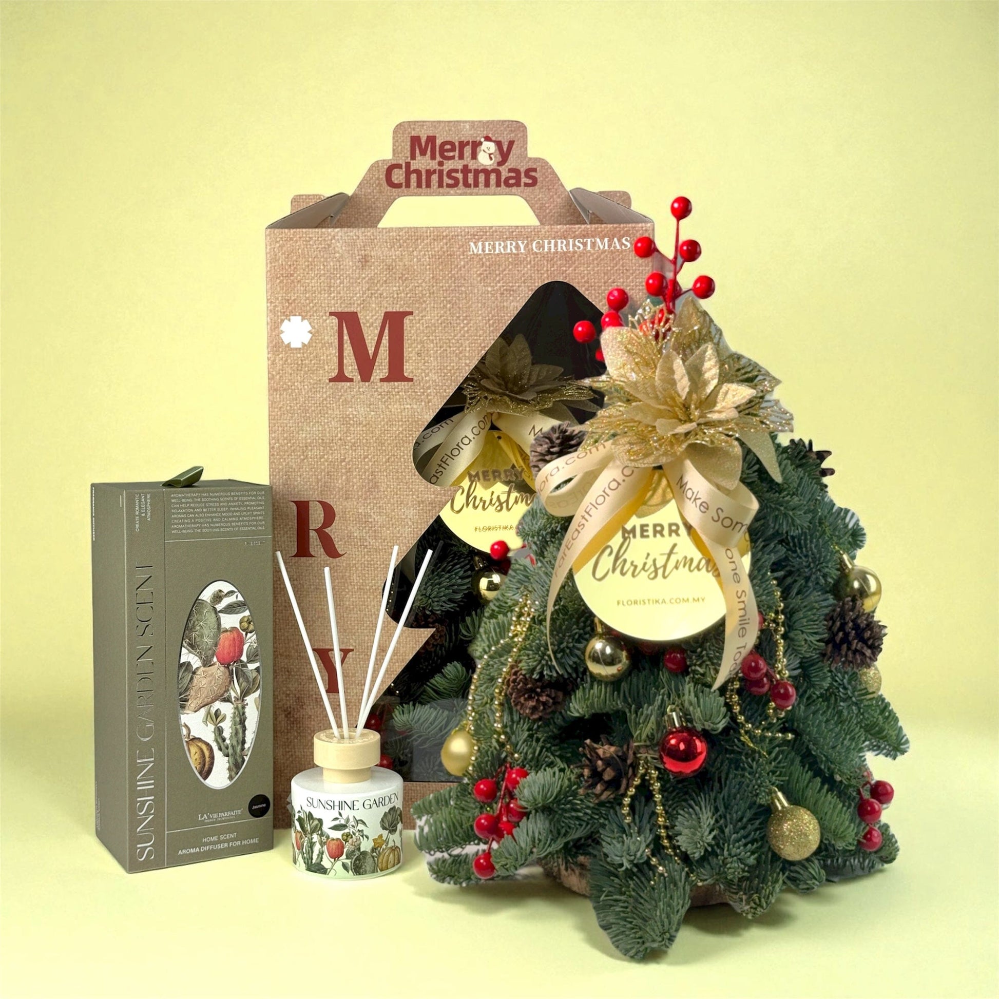 Mini Christmas Tree with Decoration (30cm) Reed Diffuser Gift Set