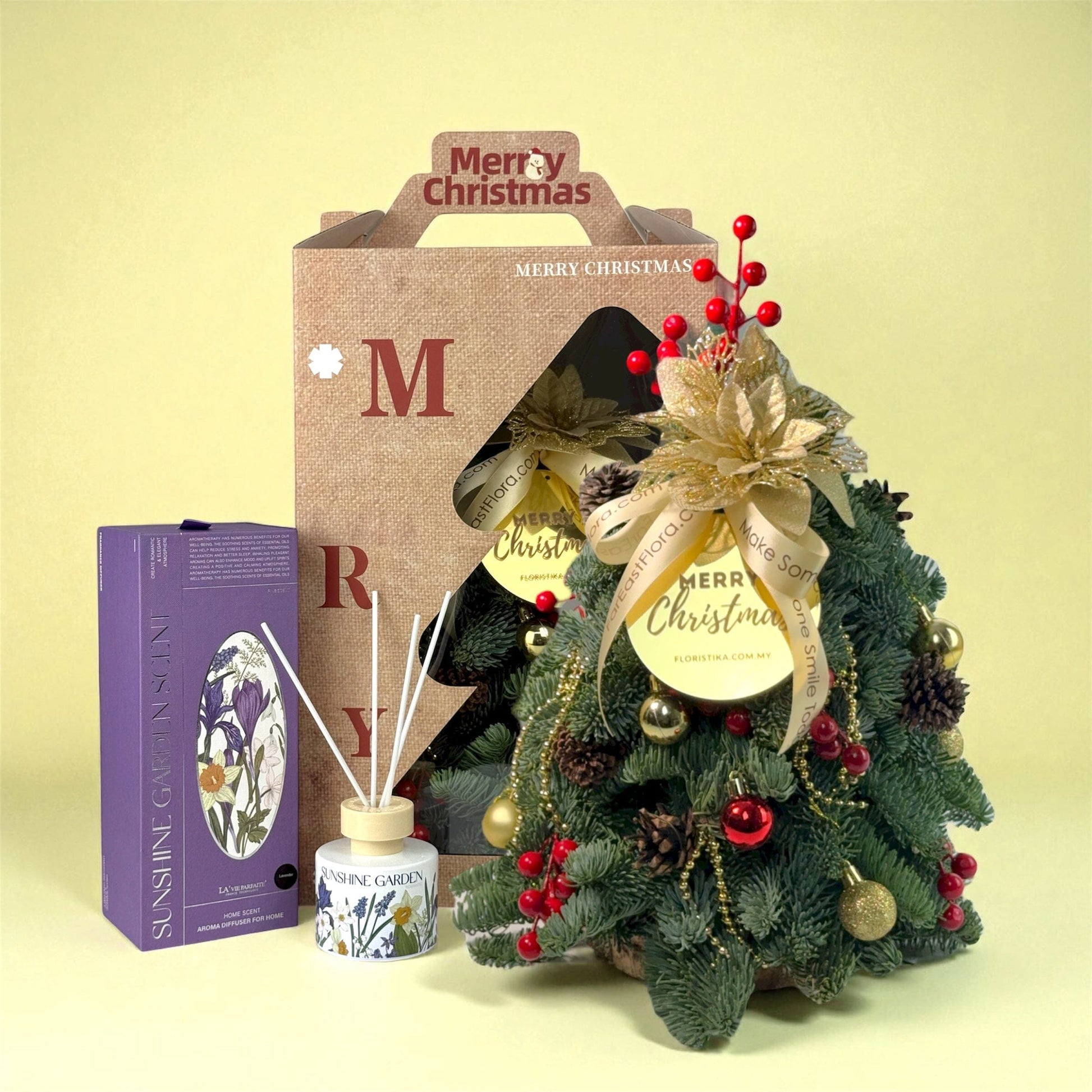 Mini Christmas Tree with Decoration (30cm) Reed Diffuser Gift Set