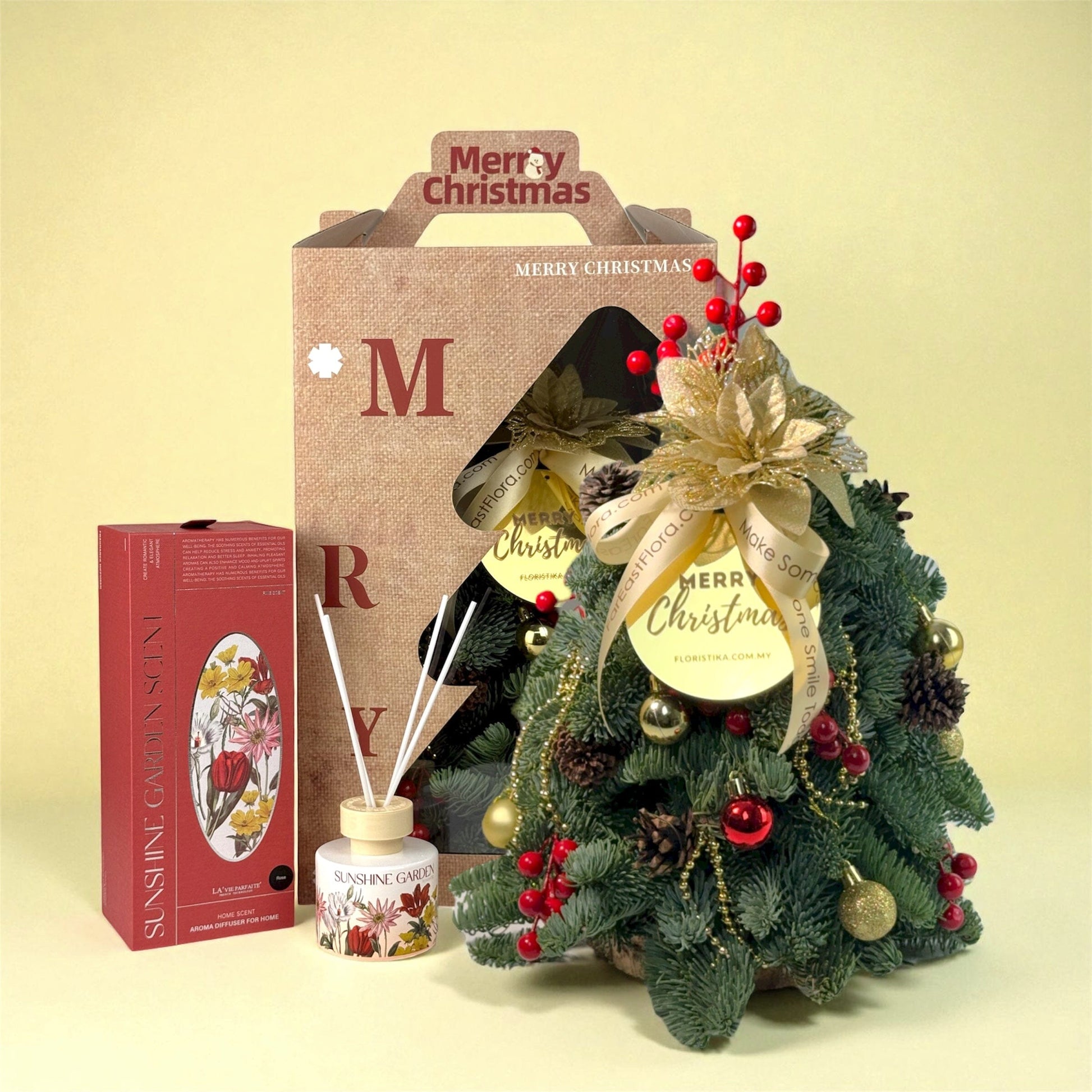 Mini Christmas Tree with Decoration (30cm) Reed Diffuser Gift Set