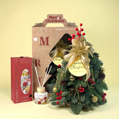 Mini Christmas Tree with Decoration (30cm) Reed Diffuser Gift Set