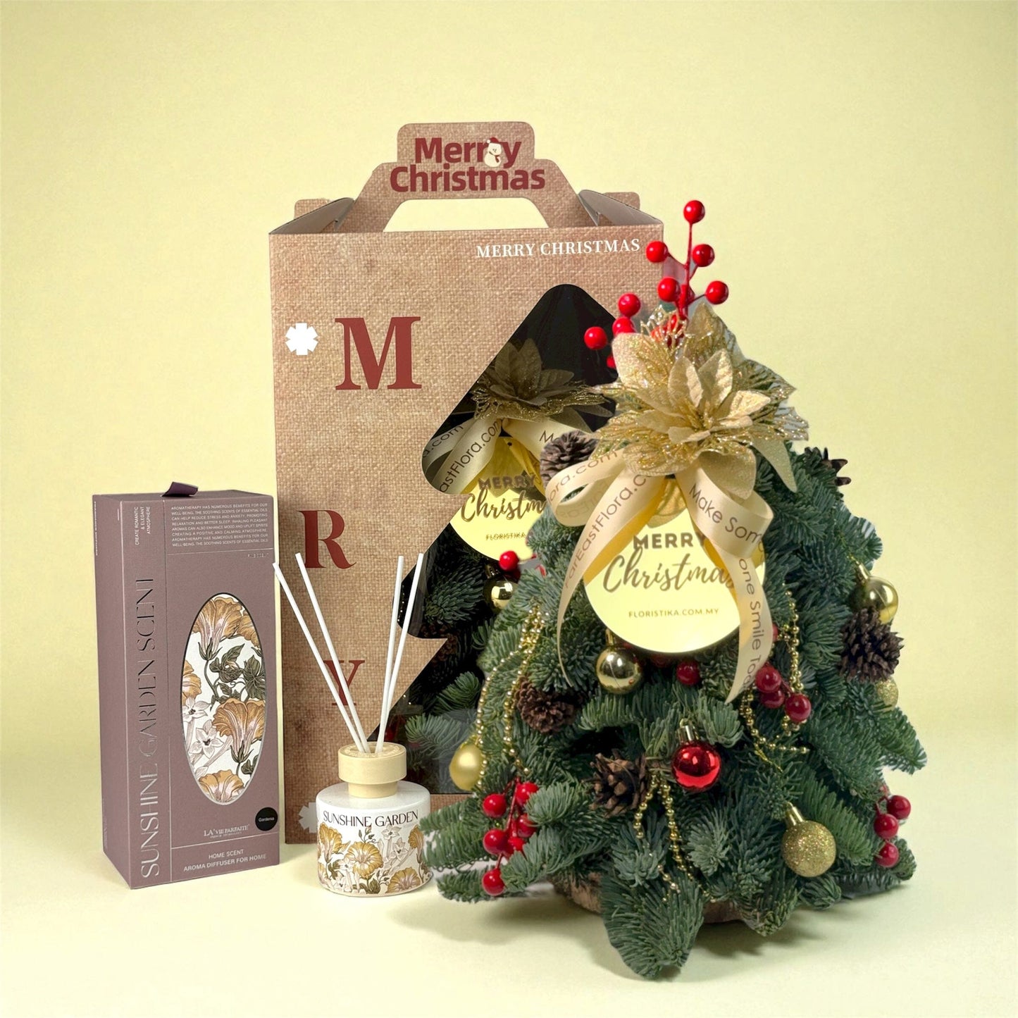 Mini Christmas Tree with Decoration (30cm) Reed Diffuser Gift Set