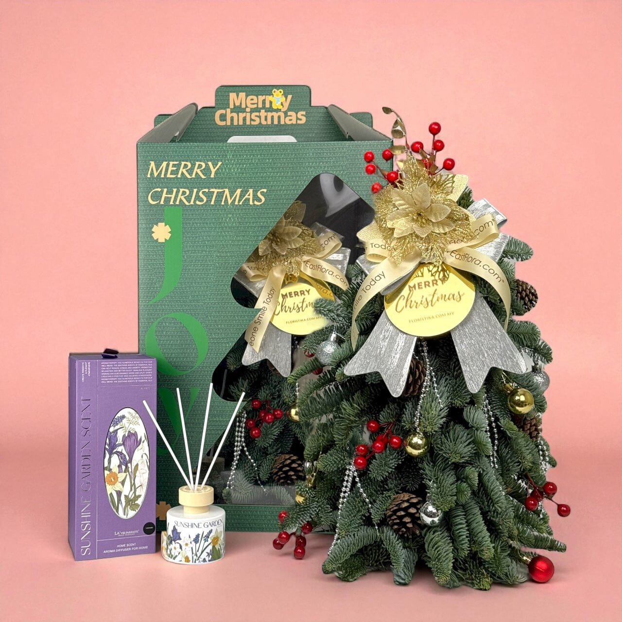 Mini Christmas Tree with Decoration (40cm) Reed Diffuser Gift Set