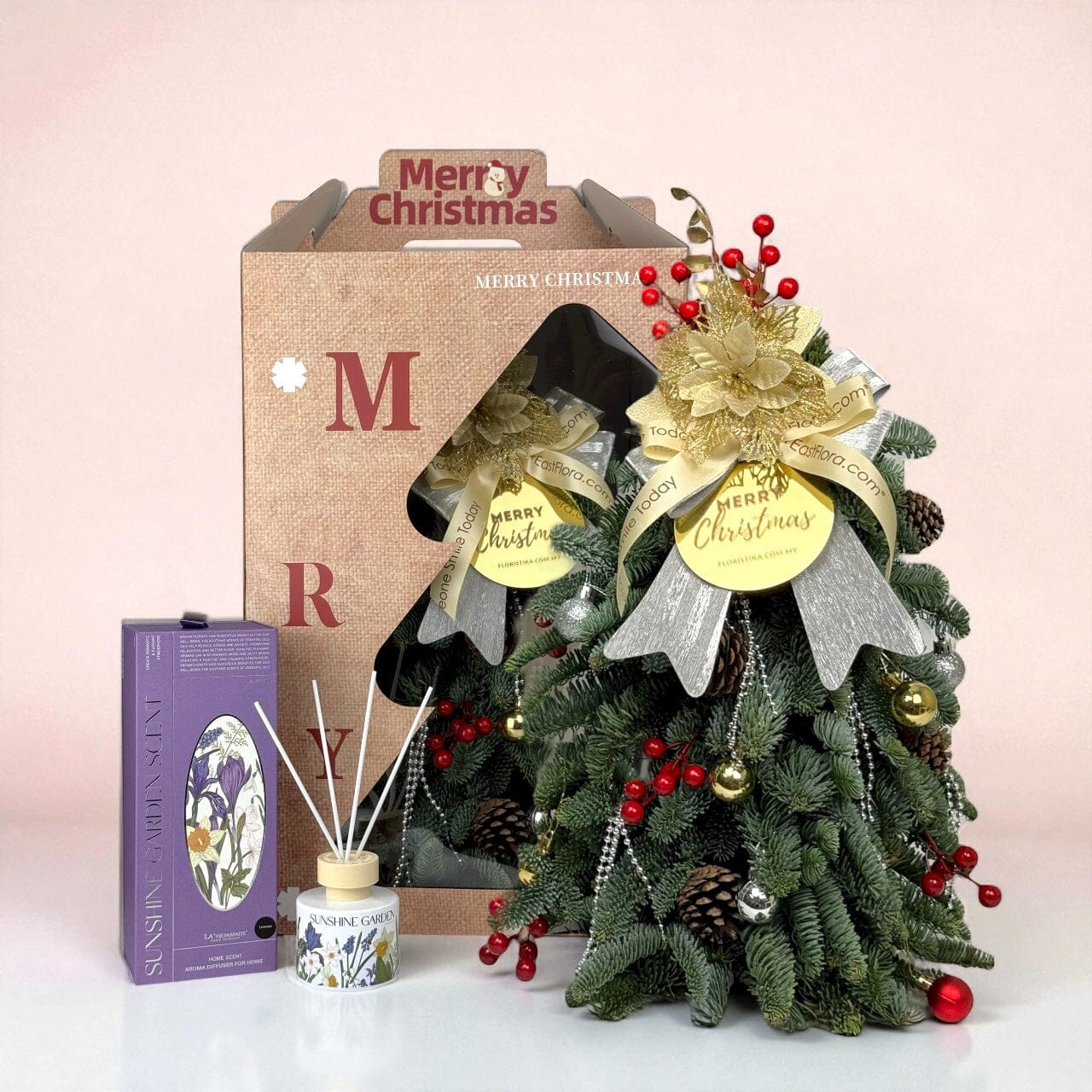 Mini Christmas Tree with Decoration (40cm) Reed Diffuser Gift Set