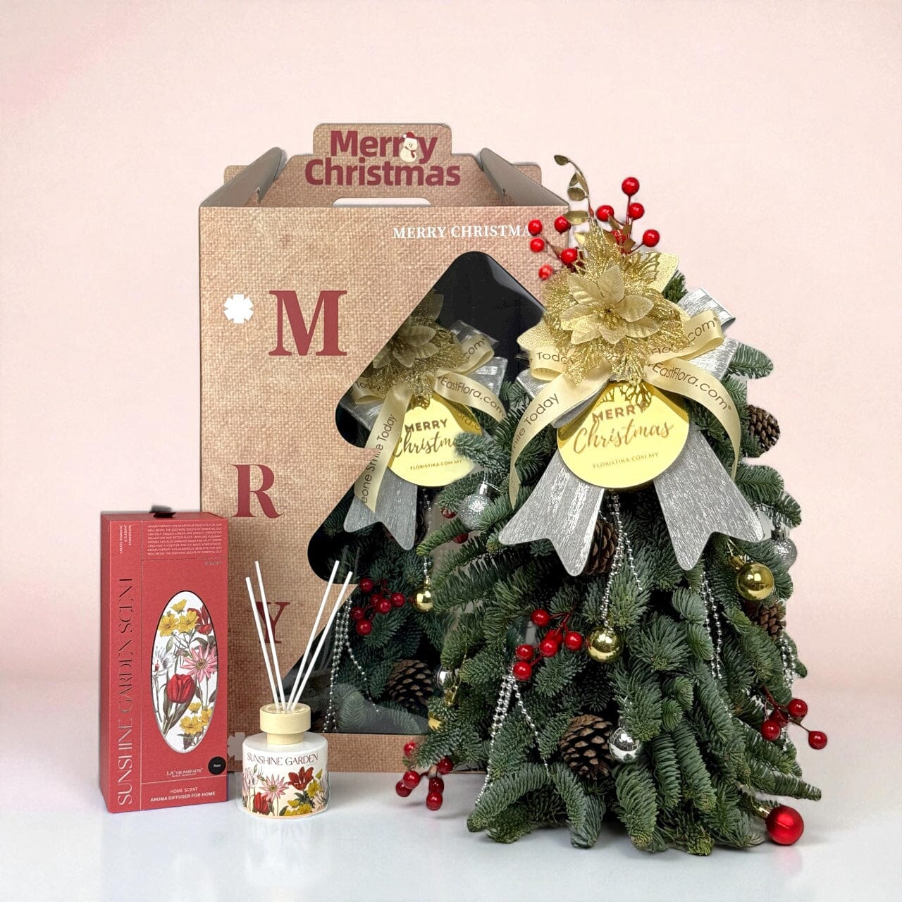 Mini Christmas Tree with Decoration (40cm) Reed Diffuser Gift Set