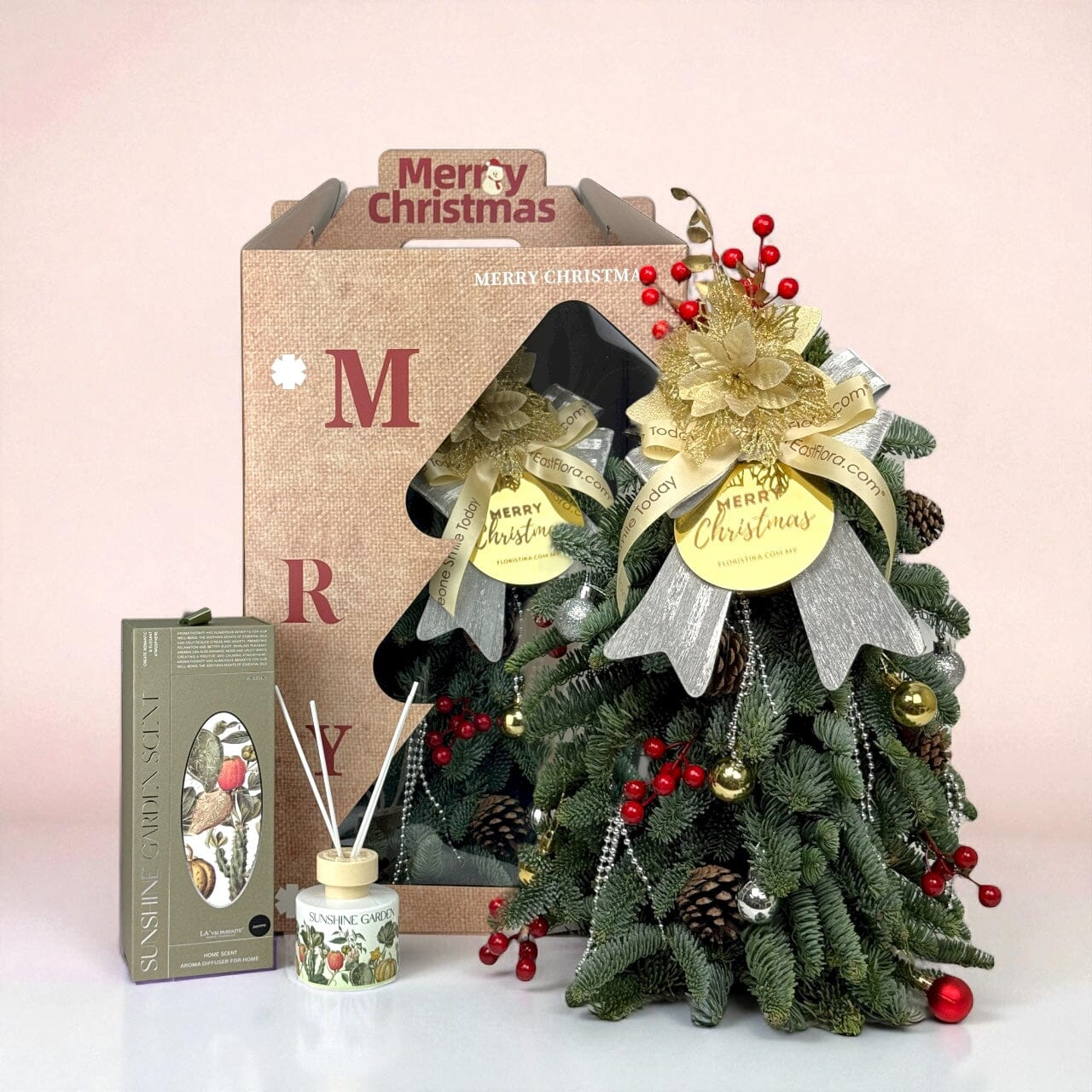 Mini Christmas Tree with Decoration (40cm) Reed Diffuser Gift Set