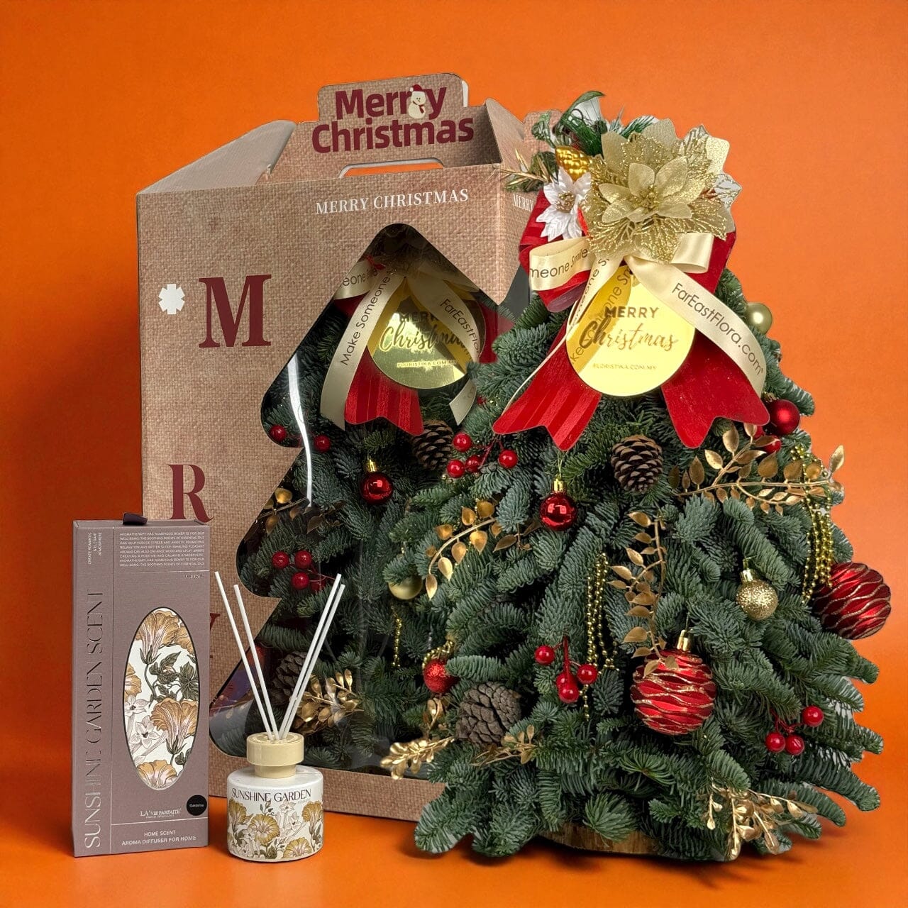 Mini Christmas Tree with Decoration (50cm) Reed Diffuser Gift Set