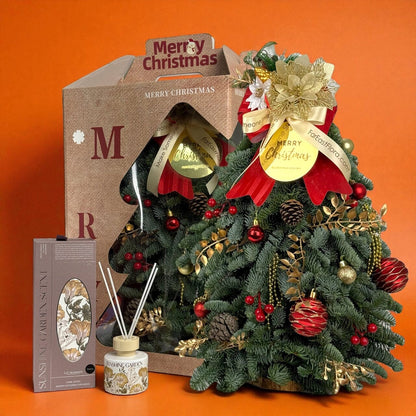 Mini Christmas Tree with Decoration (50cm) Reed Diffuser Gift Set