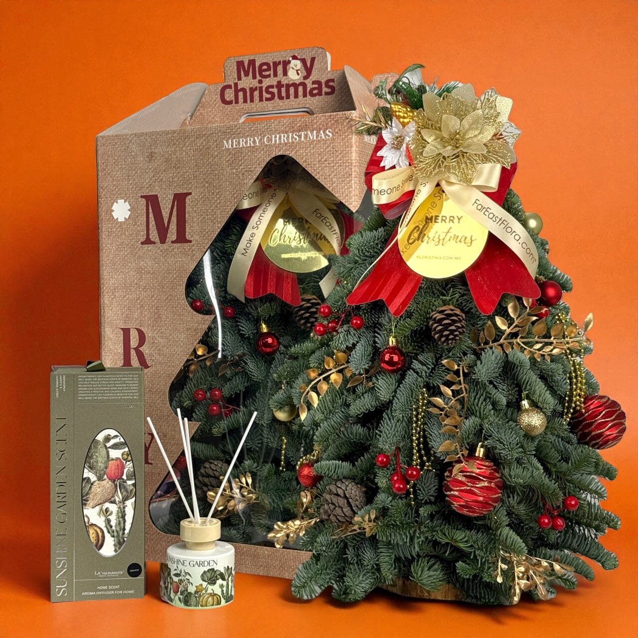 Mini Christmas Tree with Decoration (50cm) Reed Diffuser Gift Set