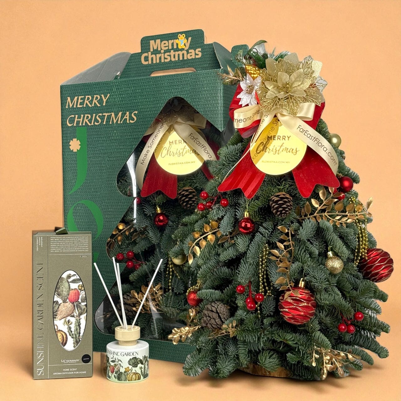 Mini Christmas Tree with Decoration (50cm) Reed Diffuser Gift Set
