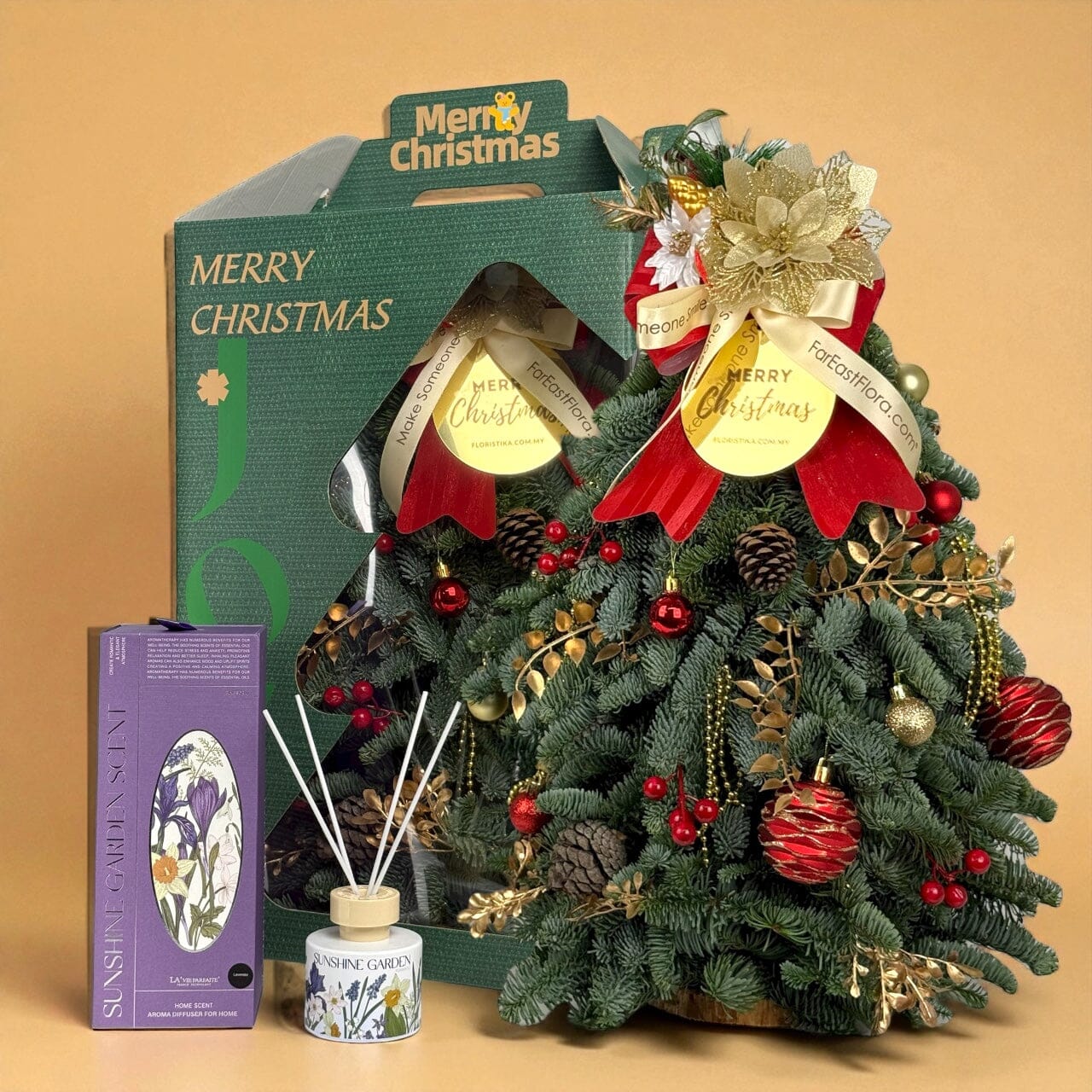 Mini Christmas Tree with Decoration (50cm) Reed Diffuser Gift Set