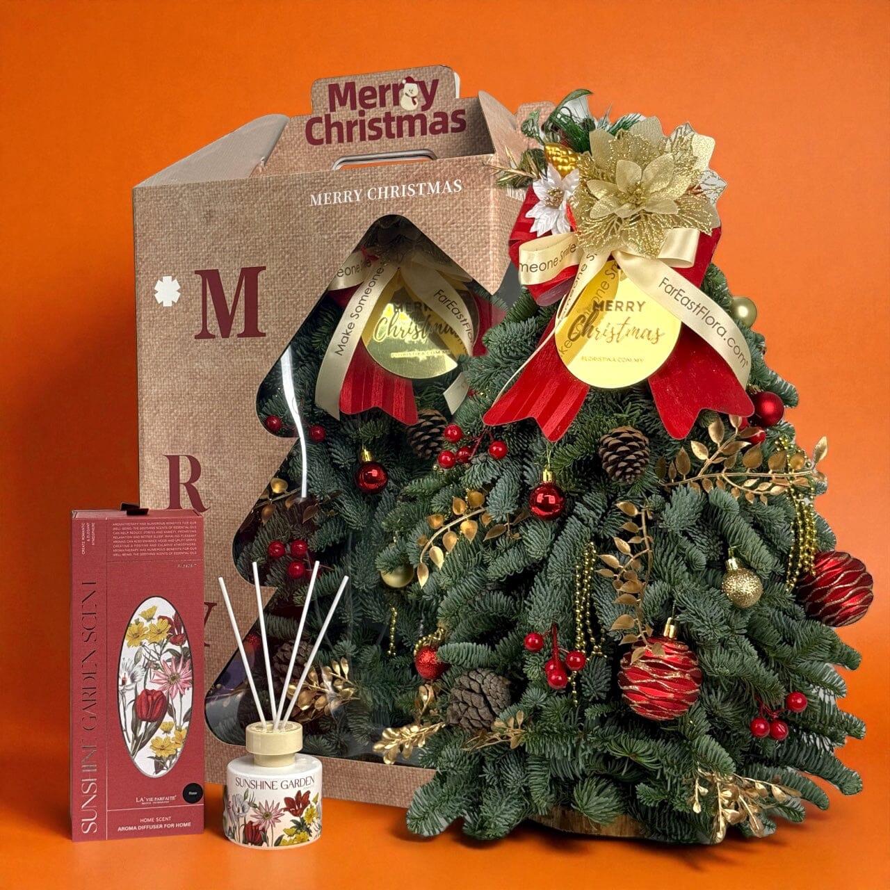 Mini Christmas Tree with Decoration (50cm) Reed Diffuser Gift Set