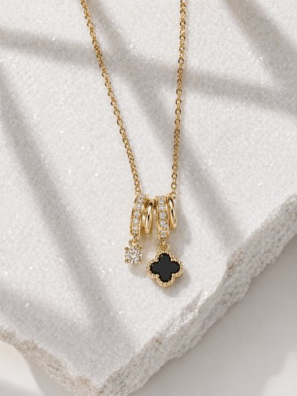 Midnight Clover Necklace (18 - 20cm)
