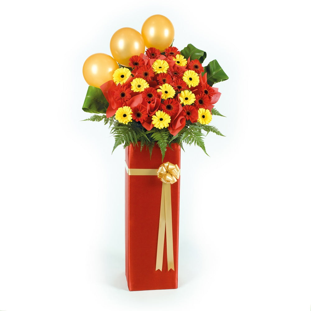 Congratulatory Flower Stand - Fiery Passion | Far East Flora Malaysia