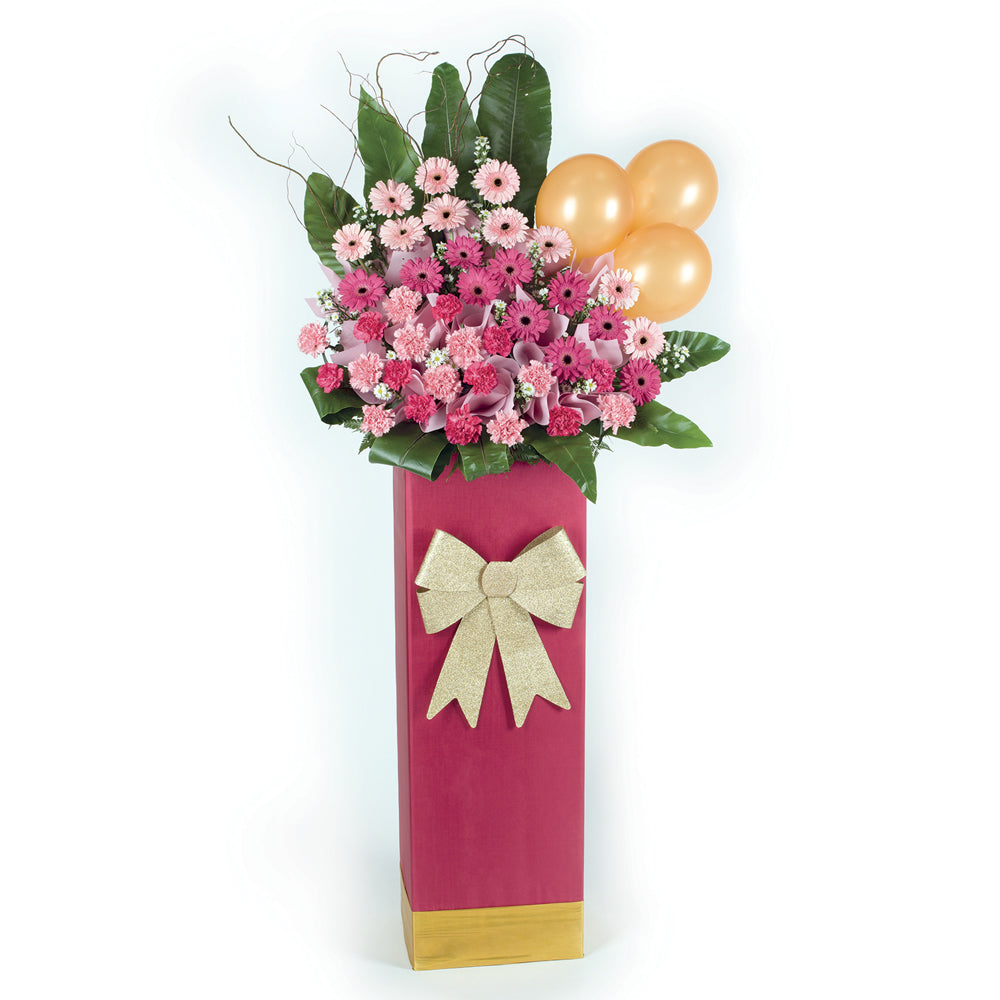Congratulatory Flower Stand - Flaming Fortune | Far East Flora Malaysia