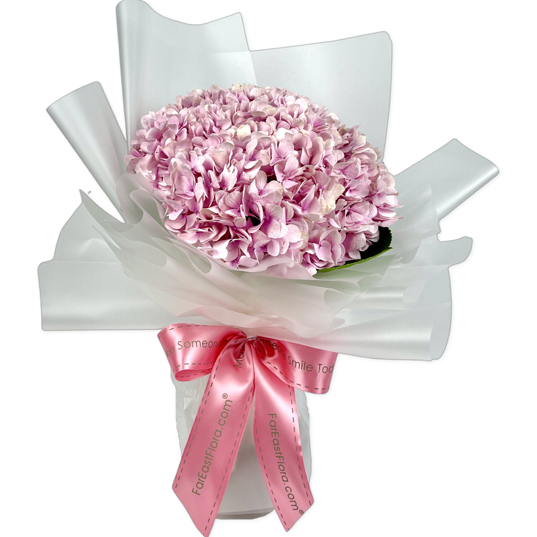 Pretty in Pink - Hydrangea Flower Bouquet | Far East Flora Malaysia