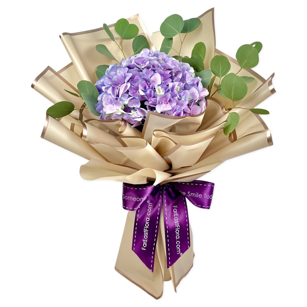 Playful Purple - Hydrangea Flower Bouquet | Far East Flora Malaysia
