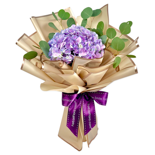 Playful Purple - Hydrangea Flower Bouquet | Far East Flora Malaysia