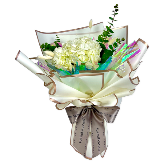 MYPD74 - Gentle Hues - White Hydrangea Flower Bouquet