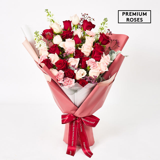  Faithful Heart - Premium Roses Bouquet | Far East Flora Malaysia