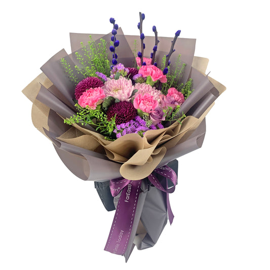Purple Power Flower Bouquet | Far East Flora Malaysia