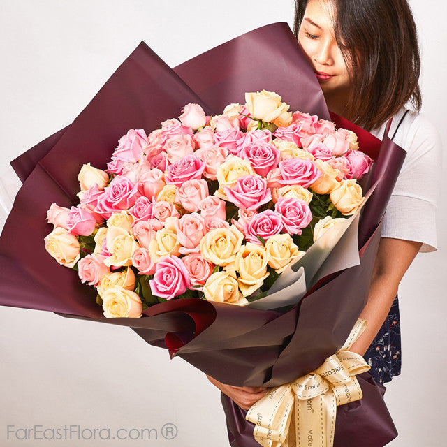 Everlasting Joy - 99 Roses Flower Bouquet | Far East Flora Malaysia